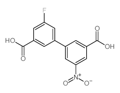 5-FLUORO-5'-NITRO-[1,1'-BIPHENYL]-3,3'-DICARBOXYLIC ACID structure, CAS 1261898-31-0