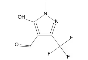 5-HYDROXY-1-METHYL-3-(TRIFLUOROMETHYL)-1H-PYRAZOLE-4-CARBALDEHYDE structure, CAS 179732-64-0