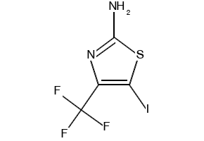 5-IODO-4-(TRIFLUOROMETHYL)THIAZOL-2-AMINE structure, CAS 682342-65-0