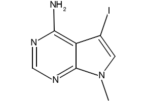5-IODO-7-METHYL-7H-PYRROLO[2,3-D]PYRIMIDIN-4-AMINE structure, CAS 862729-13-3