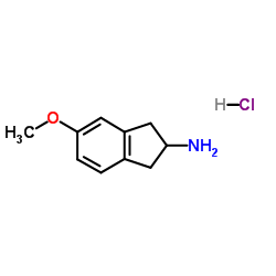 5-METHOXY-2,3-DIHYDRO-1H-INDEN-2-AMINE structure, CAS 73305-09-6