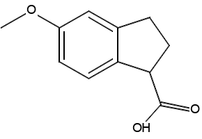 5-METHOXY-2,3-DIHYDRO-1H-INDENE-1-CARBOXYLIC ACID structure, CAS 116854-10-5