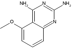 5-METHOXY-2,4-DIAMINOQUINAZOLINE structure, CAS 27018-21-9