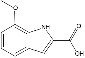 5-METHOXY-7-NITRO-1H-INDOLE-2-CARBOXYLIC ACID structure, CAS 13838-45-4