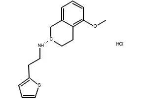 5-METHOXY-N-(2-(THIOPHEN-2-YL)ETHYL)-1,2,3,4-TETRAHYDRONAPHTHALEN-2-AMINE structure, CAS 102120-95-6