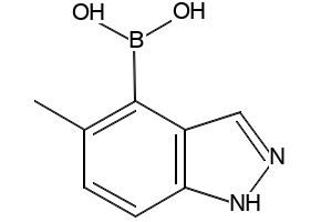 5-METHYL-1H-INDAZOL-4-YL-4-BORONIC ACID structure, CAS 1245816-10-7