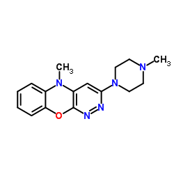 5-METHYL-3-(4-METHYLPIPERAZIN-1-YL)-5H-BENZO[B]PYRIDAZINO[4,3-E][1,4]OXAZINE structure, CAS 24886-52-0