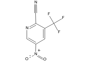 5-NITRO-3-TRIFLUOROMETHYLPYRIDINE-2-CARBONITRILE structure, CAS 573762-57-9