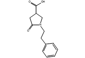 5-OXO-1-PHENETHYLPYRROLIDINE-3-CARBOXYLIC ACID structure, CAS 30380-70-2