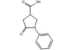 5-OXO-1-PHENYLPYRROLIDINE-3-CARBOXYLIC ACID structure, CAS 39629-86-2