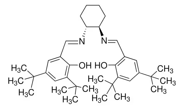 6,6'-((1E,1'E)-((1R,2R)-CYCLOHEXANE-1,2-DIYLBIS(AZANYLYLIDENE))BIS(METHANYLYLIDENE))BIS(2,4-DI-TERT-BUTYLPHENOL) structure, CAS 135616-40-9