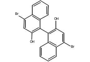 6,6'-DIBROMO[1,1'-BINAPHTHALENE]-2,2'-DIOL structure, CAS 13185-00-7