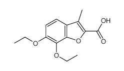 6,7-DIETHOXY-3-METHYLBENZOFURAN-2-CARBOXYLIC ACID structure, CAS 40713-26-6