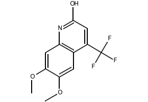 6,7-DIMETHOXY-4-(TRIFLUOROMETHYL)QUINOLIN-2(1H)-ONE structure, CAS 249736-39-4