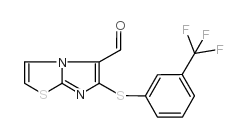6-((3-(TRIFLUOROMETHYL)PHENYL)THIO)IMIDAZO[2,1-B]THIAZOLE-5-CARBALDEHYDE structure, CAS 175277-56-2
