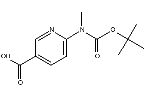 6-((TERT-BUTOXYCARBONYL)(METHYL)AMINO)NICOTINIC ACID structure, CAS 365413-11-2