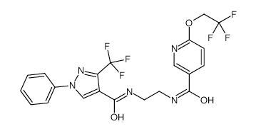 6-(2,2,2-TRIFLUOROETHOXY)-N-[2-[[[1-PHENYL-3-(TRIFLUOROMETHYL)-1H-PYRAZOL-4-YL]CARBONYL]AMINO]ETHYL]NICOTINAMIDE structure, CAS 1003576-00-8