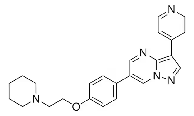 6-(4-(2-(PIPERIDIN-1-YL)ETHOXY)PHENYL)-3-(PYRIDIN-4-YL)PYRAZOLO[1,5-A]PYRIMIDINE structure, CAS 866405-64-3