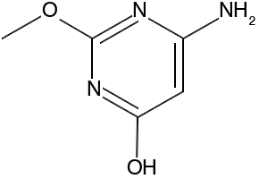 6-AMINO-2-METHOXYPYRIMIDIN-4-OL structure, CAS 186435-66-5