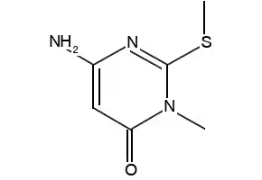 6-AMINO-3-METHYL-2-(METHYLTHIO)PYRIMIDIN-4(3H)-ONE structure, CAS 54030-56-7