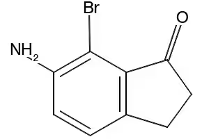6-AMINO-7-BROMO-2,3-DIHYDRO-1H-INDEN-1-ONE structure, CAS 681246-49-1