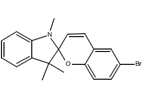 6-BROMO-1',3',3'-TRIMETHYLSPIRO[CHROMENE-2,2'-INDOLINE] structure, CAS 16650-14-9