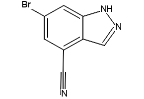 6-BROMO-1H-INDAZOLE-4-CARBONITRILE structure, CAS 898747-00-7
