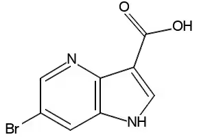 6-BROMO-1H-PYRROLO[3,2-B]PYRIDINE-3-CARBOXYLIC ACID structure, CAS 1190319-56-2