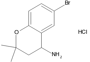 6-BROMO-2,2-DIMETHYLCHROMAN-4-AMINE HYDROCHLORIDE structure, CAS 1172392-47-0