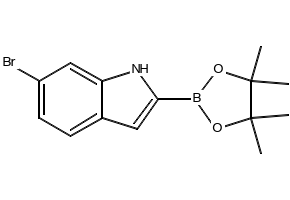 6-BROMO-2-(4,4,5,5-TETRAMETHYL-1,3,2-DIOXABOROLAN-2-YL)-1H-INDOLE structure, CAS 1218791-00-4