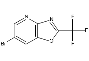 6-BROMO-2-(TRIFLUOROMETHYL)OXAZOLO[4,5-B]PYRIDINE structure, CAS 1260656-87-8