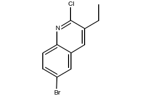 6-BROMO-2-CHLORO-3-ETHYLQUINOLINE structure, CAS 409346-70-9