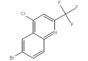 6-BROMO-2-CHLORO-4-(TRIFLUOROMETHYL)QUINOLINE structure, CAS 1283719-79-8