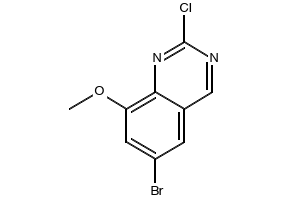 6-BROMO-2-CHLORO-8-METHOXYQUINAZOLINE structure, CAS 953039-14-0