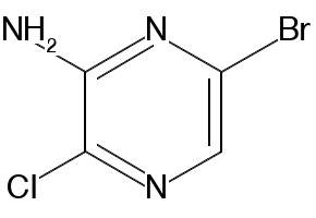 6-BROMO-3-CHLOROPYRAZIN-2-AMINE structure, CAS 1082843-72-8