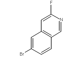 6-BROMO-3-FLUOROISOQUINOLINE structure, CAS 891785-30-1