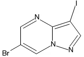6-BROMO-3-IODOPYRAZOLO[1,5-A]PYRIMIDINE structure, CAS 1109284-33-4