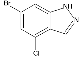 6-BROMO-4-CHLORO-1H-INDAZOLE structure, CAS 885518-99-0