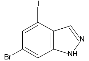 6-BROMO-4-IODO-1H-INDAZOLE structure, CAS 885519-41-5