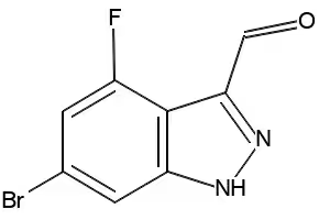6-BROMO-4-NITRO-1H-INDAZOLE-3-CARBALDEHYDE structure, CAS 885518-61-6