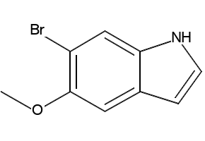 6-BROMO-5-METHOXY-1H-INDOLE structure, CAS 106103-36-0
