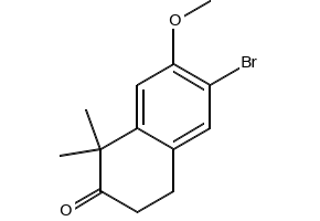 6-BROMO-7-METHOXY-1,1-DIMETHYL-3,4-DIHYDRONAPHTHALEN-2(1H)-ONE structure, CAS 1256578-99-0