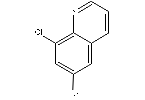6-BROMO-8-CHLOROQUINOLINE structure, CAS 16567-13-8