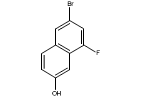 6-BROMO-8-FLUORONAPHTHALEN-2-OL structure, CAS 82995-06-0