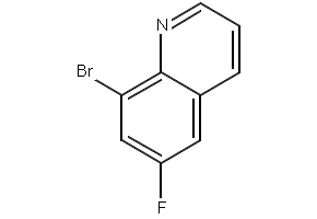 6-BROMO-8-FLUOROQUINOLINE structure, CAS 220513-46-2