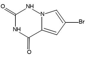 6-BROMOPYRROLO[2,1-F][1,2,4]TRIAZINE-2,4-DIOL structure, CAS 1201784-90-8