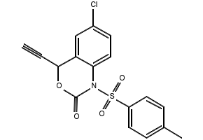 6-CHLORO-1-(PIPERIDIN-4-YL)-1,4-DIHYDRO-2H-3,1-BENZOXAZIN-2-ONE HYDROCHLORIDE structure, CAS 612545-94-5