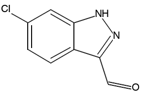 6-CHLORO-1H-INDAZOLE-3-CARBALDEHYDE structure, CAS 885521-37-9