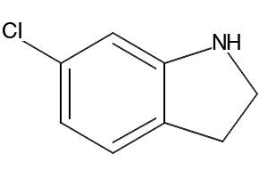 6-CHLORO-2,3-DIHYDRO-1H-INDOLE structure, CAS 52537-00-5