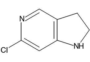 6-CHLORO-2,3-DIHYDRO-1H-PYRROLO[3,2-C]PYRIDINE structure, CAS 23596-25-0